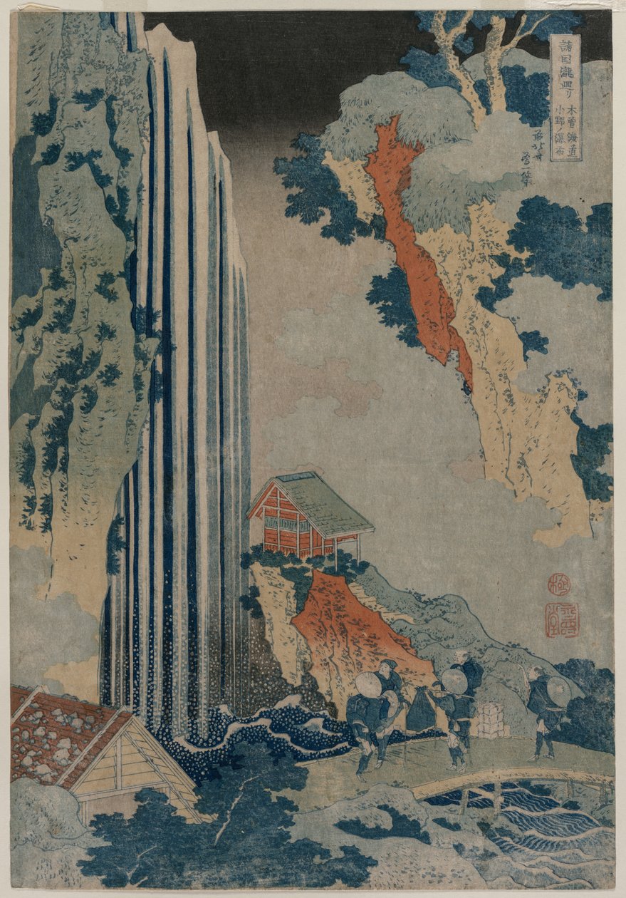 Ono vandfald på Kiso Road (fra serien en tur til vandfald i provinserne) af Katsushika Hokusai