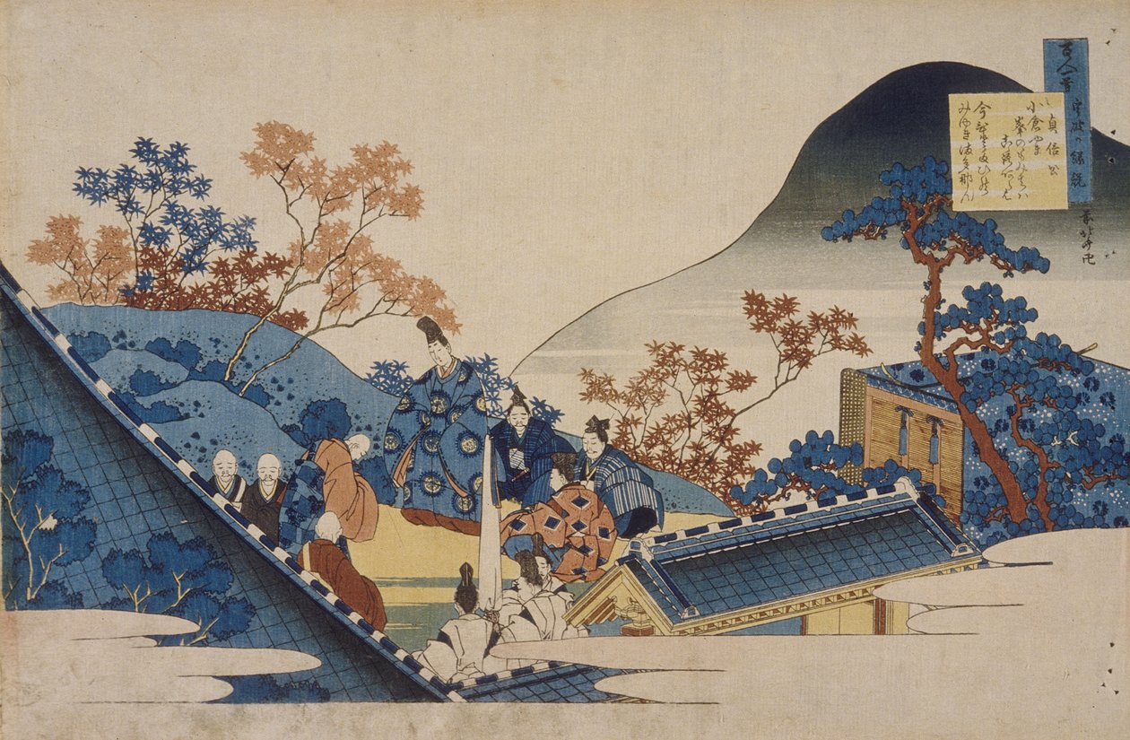 Digt af Teishin Kō (Fujiwara no Tadahira) af Katsushika Hokusai
