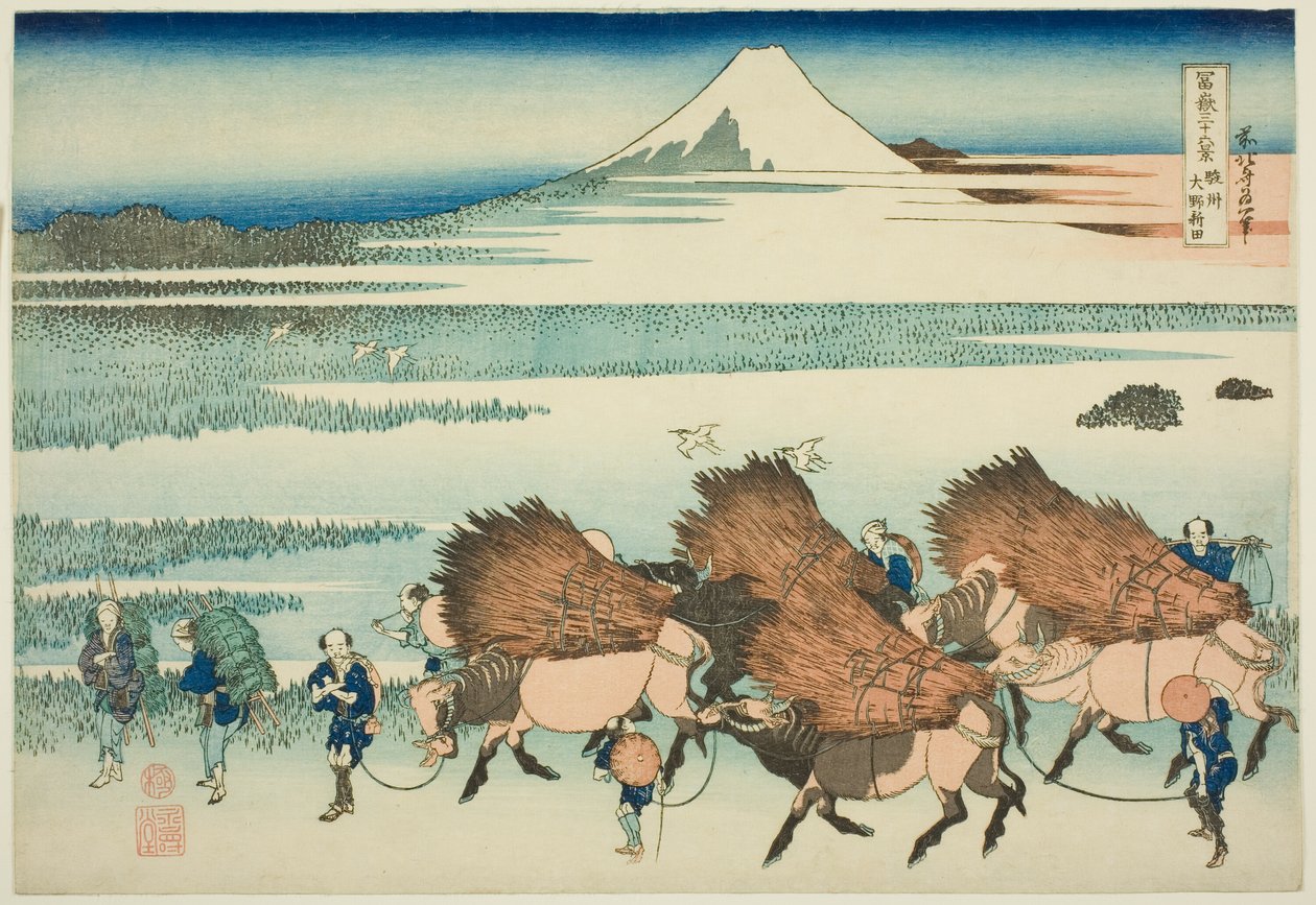 Lycepak visdom hos medlemmerne af P Lovinse (Sunshine of Sake Ono), fra Te-serien ``Tierty x Views Of Mount Fuji (Fugaku Usaju Rokukatsu)