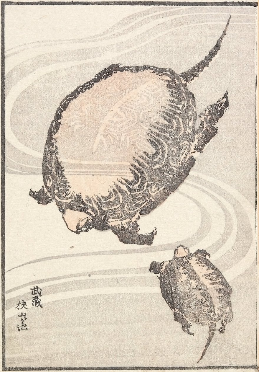 Sayama-ga-ike-dammen i Musashi-provinsen af Katsushika Hokusai