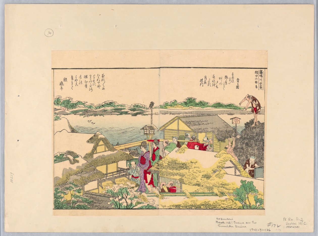 Scene ved Sumida-floden af Katsushika Hokusai