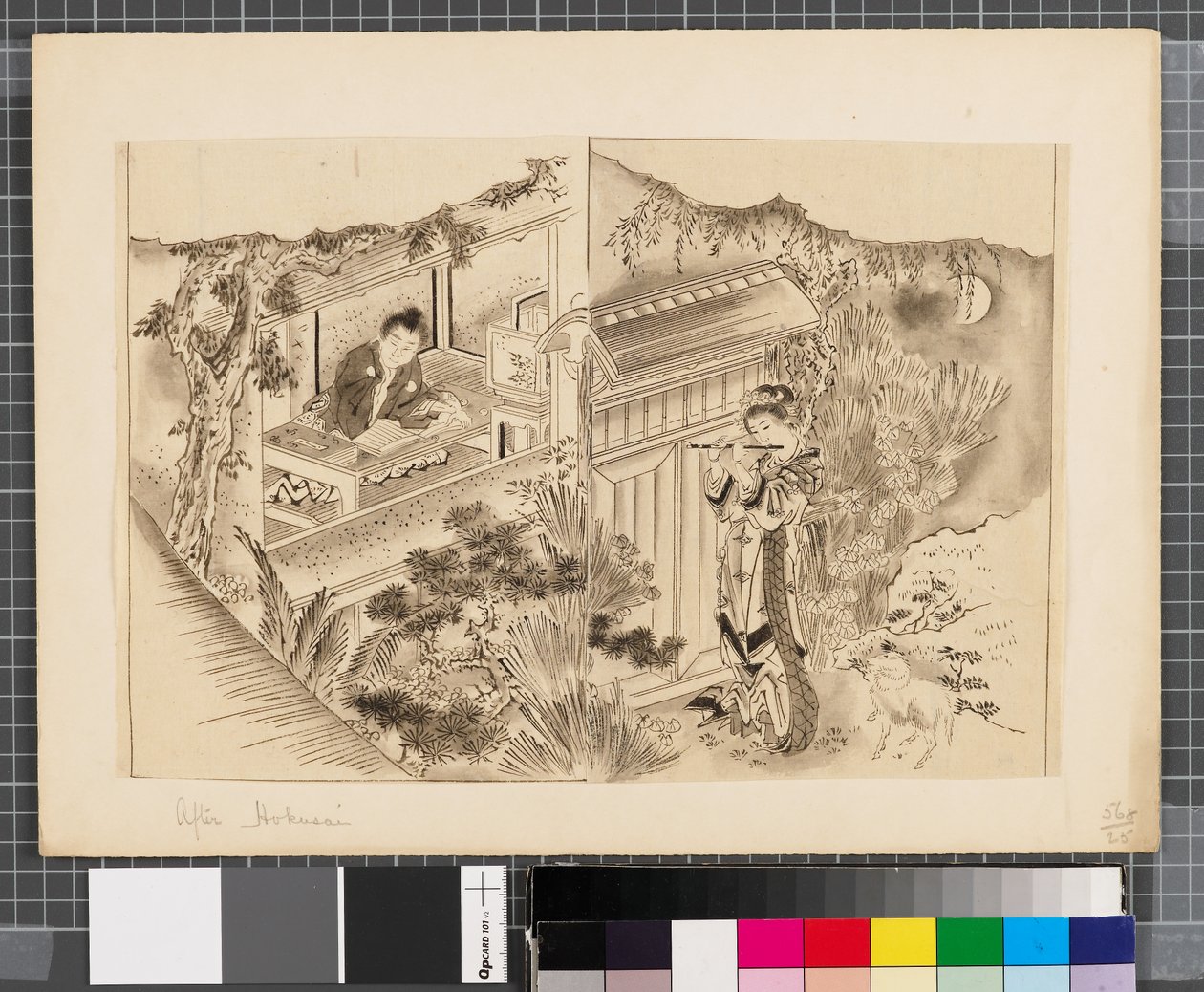 Scener fra krigen mellem Japan og Korea, slutningen af det 18. og første halvdel af det 19. århundrede (blæk og lavering på papir) af Katsushika Hokusai