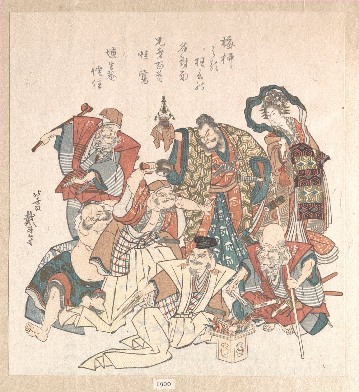 De syv lykkeguder af Katsushika Hokusai