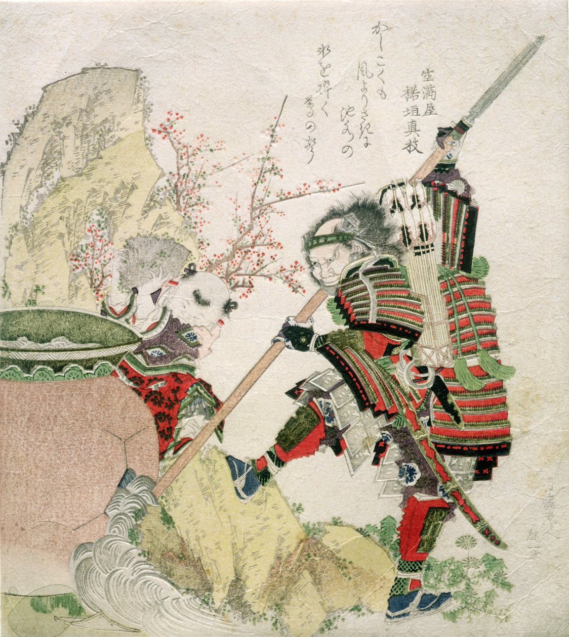 Sima Wengong (Shiba Onko) og Shinozuka, Lord of Iga (Shinozuka-iga-no-teami), 1821 (træblokgravering) af Katsushika Hokusai