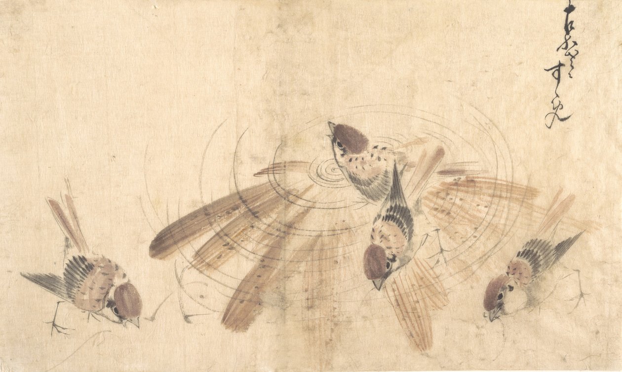 Spurve, ca. 1825. af Katsushika Hokusai