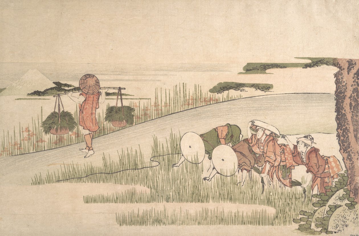 Forår i rismarkerne, ca. 1800., ca. 1800. af Katsushika Hokusai