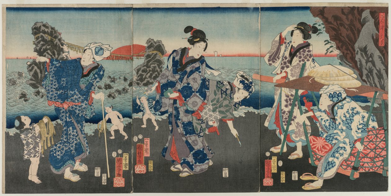 Solopgang ved Futami Bay af Katsushika Hokusai
