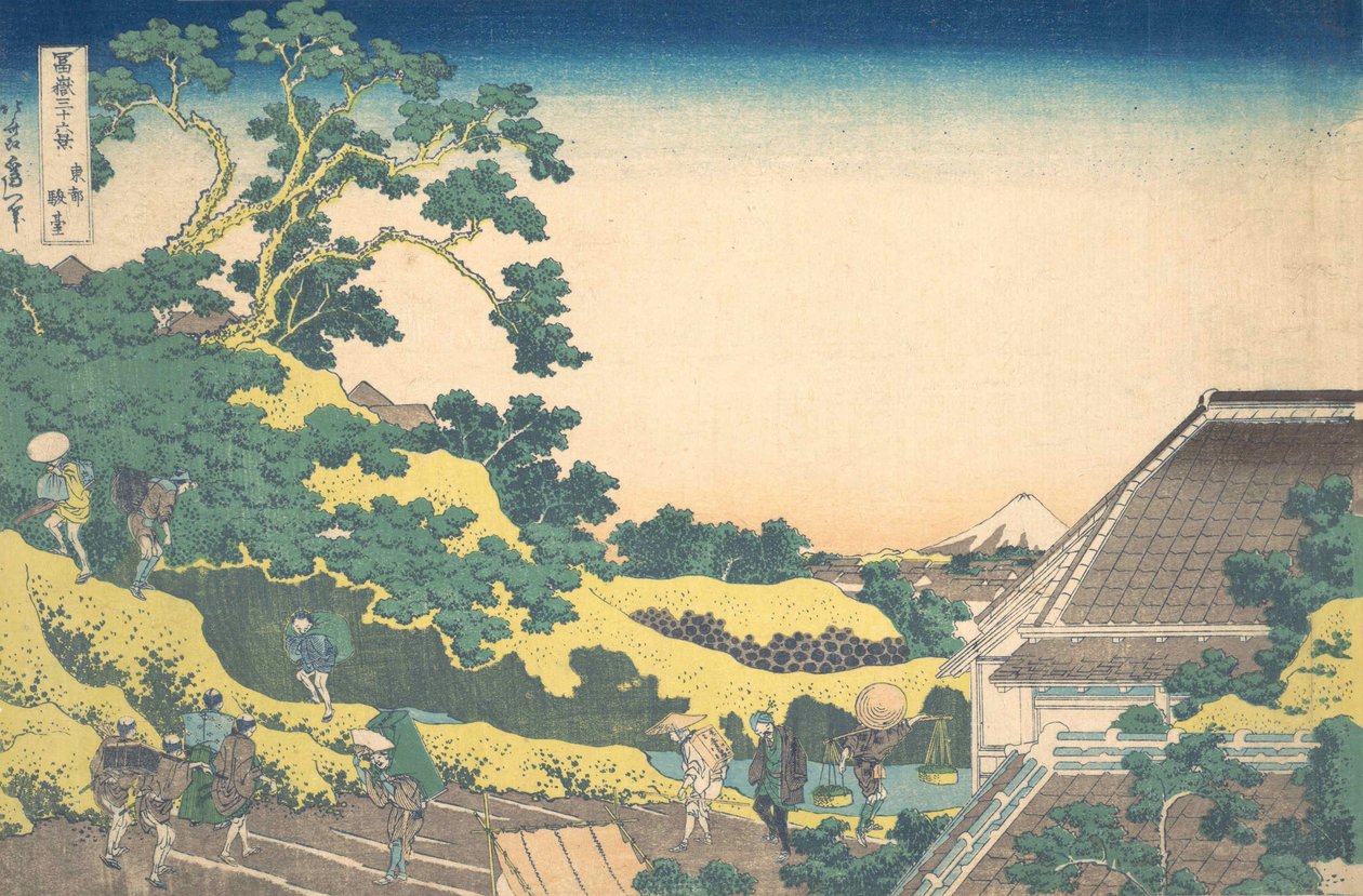 Surugadai i Edo Toto Sundai, fra serien Thirty-six Views of Mount Fuji Fug..., ca. 1830-32. af Katsushika Hokusai