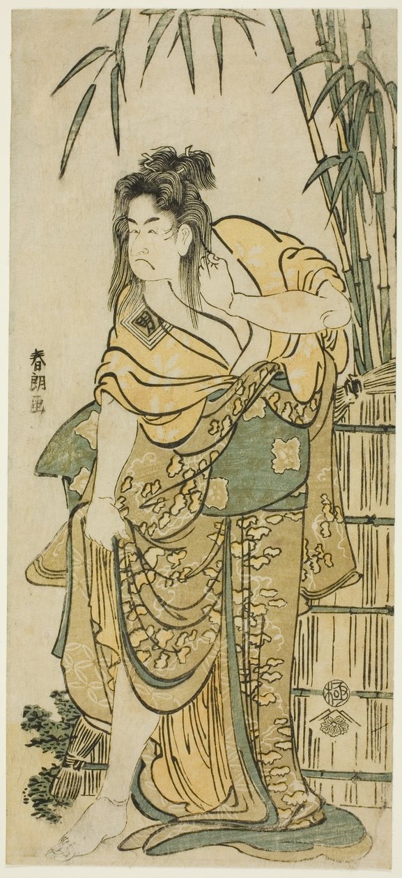 Skuespilleren Ichikawa Komazo som en kvinde med pjusket hår af Katsushika Hokusai