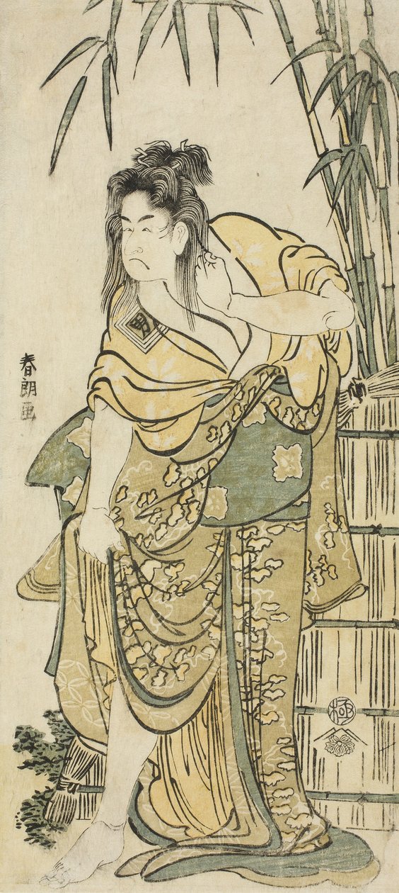 Skuespilleren Ichikawa Komazo som en kvinde med pjusket hår, ca. 1791 af Katsushika Hokusai