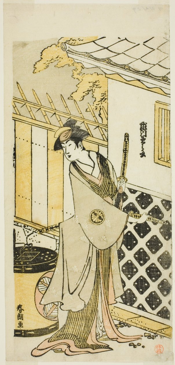 Skuespilleren Segawa Kikunojo III som en kvinde af en samurai-familie af Katsushika Hokusai