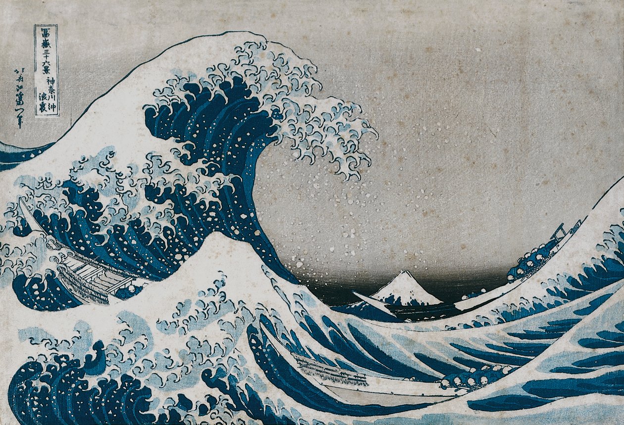 The Great Wave off Kanagawa, fra serien "36 Views of Mt.Fuji" af Katsushika Hokusai