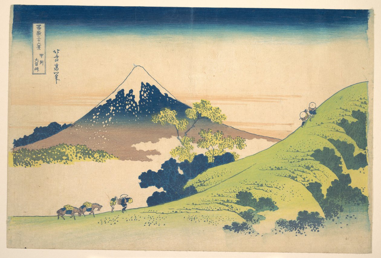Inume-passet i Kai-provinsen (Kōshū Inume tōge), fra serien »De 36 udsigter over Fuji« (Fugaku sanjūrokkei) af Katsushika Hokusai