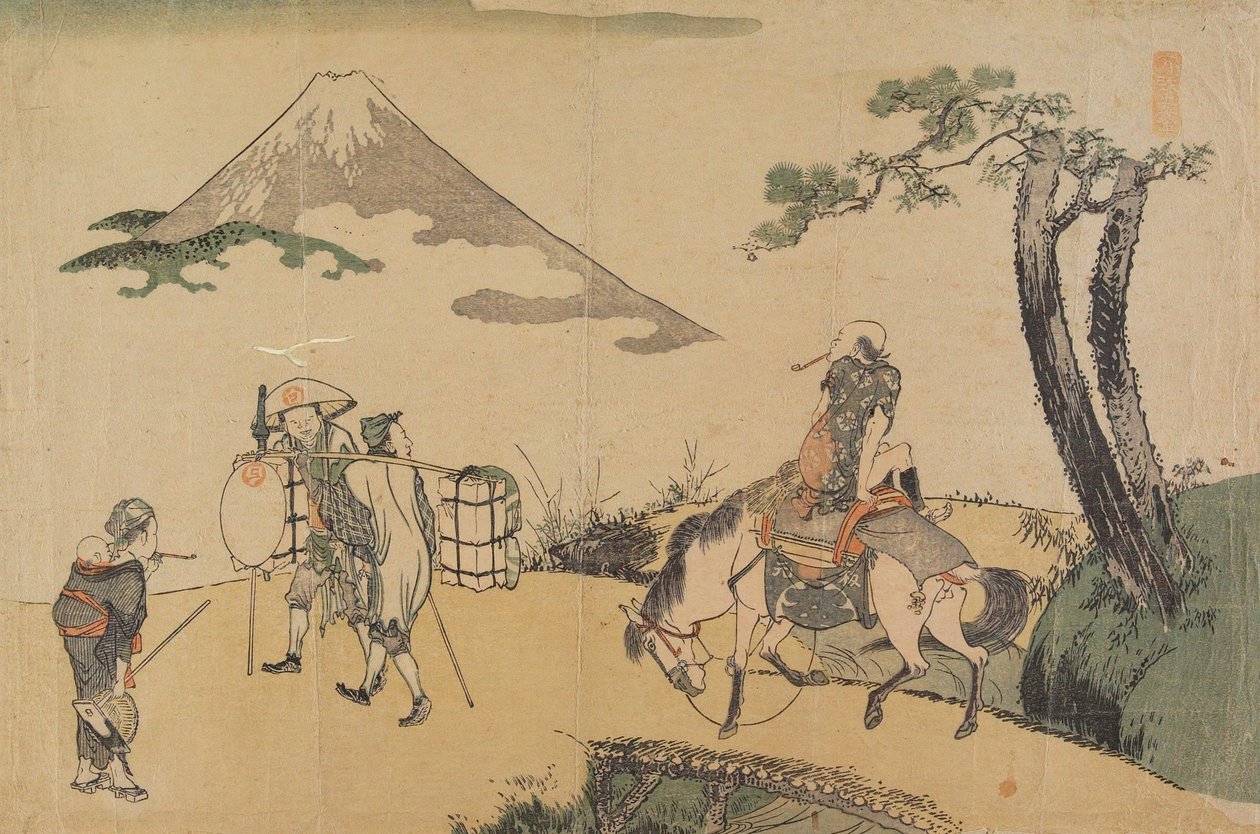 Toppen af Fuji-bjerget af Katsushika Hokusai