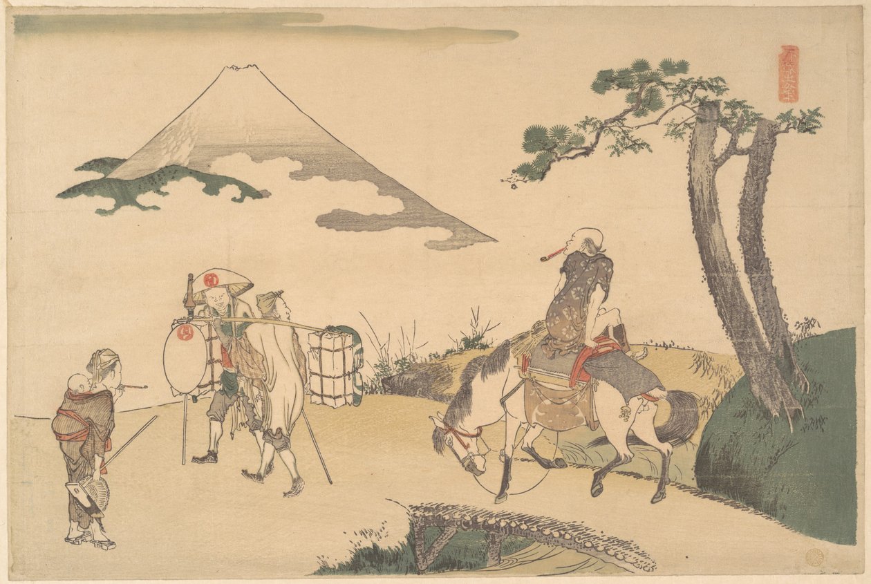 Toppen af Fuji-bjerget af Katsushika Hokusai