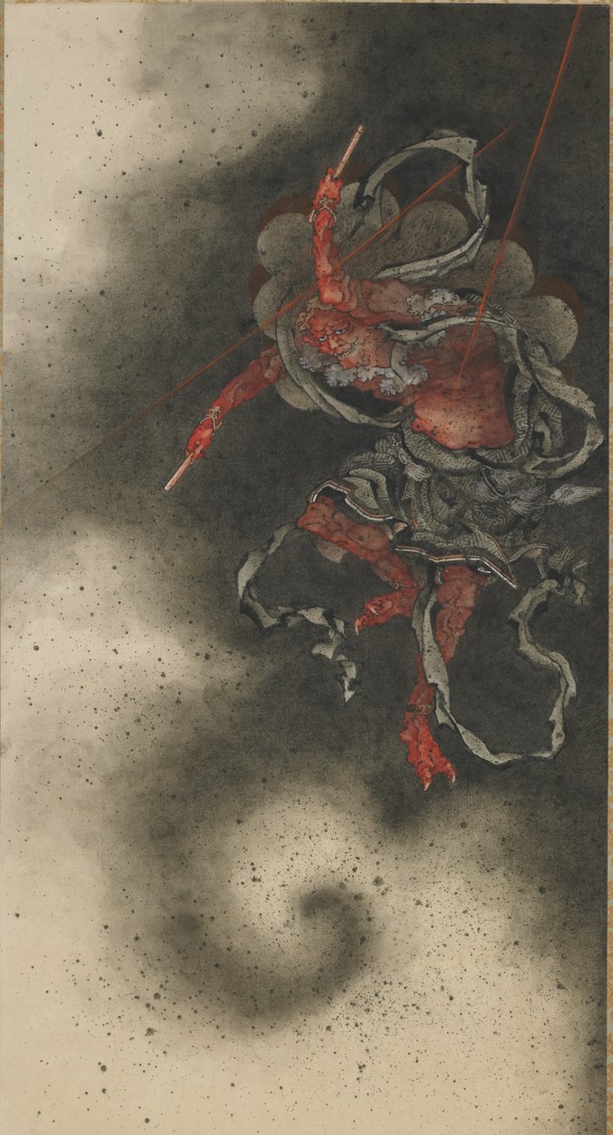 Tordengud, Edo-periode af Katsushika Hokusai