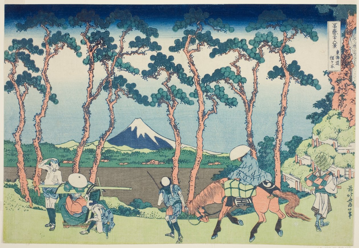 Tokaido Hodogaya, from the series "Thirty-six Views of Mount Fuji (Fugaku sanjurokkei)" af Katsushika Hokusai