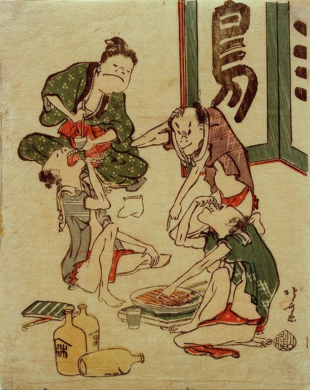 Drikkefodbold af Katsushika Hokusai