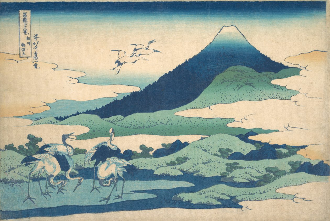"Umezawa Manor in Sagami Province," fra serien Thirty-six Views of Mount Fuji ..., ca. 1830-32. af Katsushika Hokusai