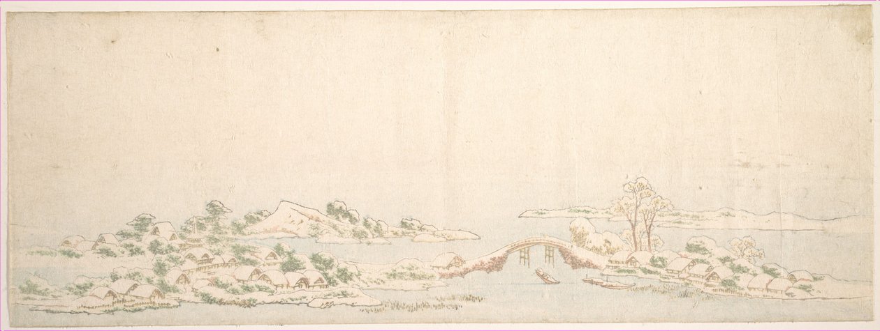 Vinterlandskab af Katsushika Hokusai