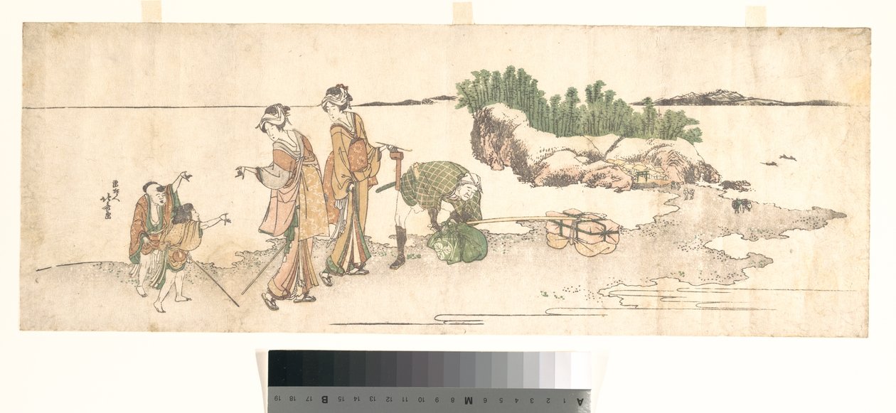 Kvinder i et landskab af Katsushika Hokusai