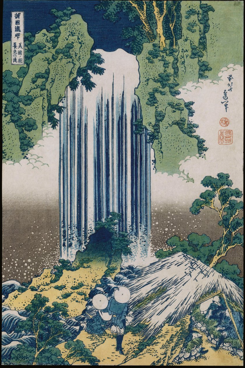 Yoro Waterfall, Mino Province", fra serien "A Journey to the Waterfalls of all the Provinces" af Katsushika Hokusai