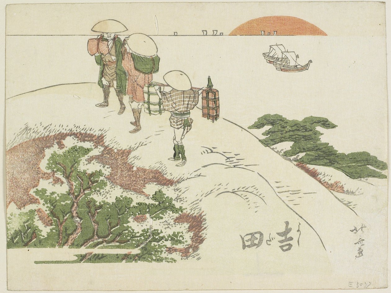 Yoshida, 1799-1802 af Katsushika Hokusai