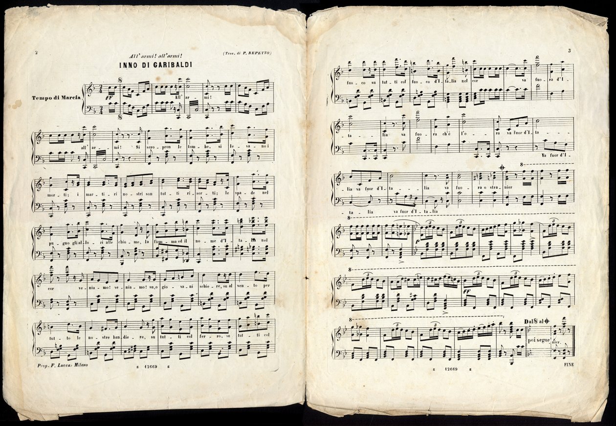 HYMNE TO GARIBALDI, slutningen af det 19. århundrede af Alec Hunter