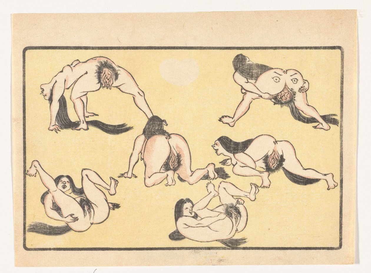 nøgne kvinder The Big Tail (serietitel) af Kawanabe Kyosai