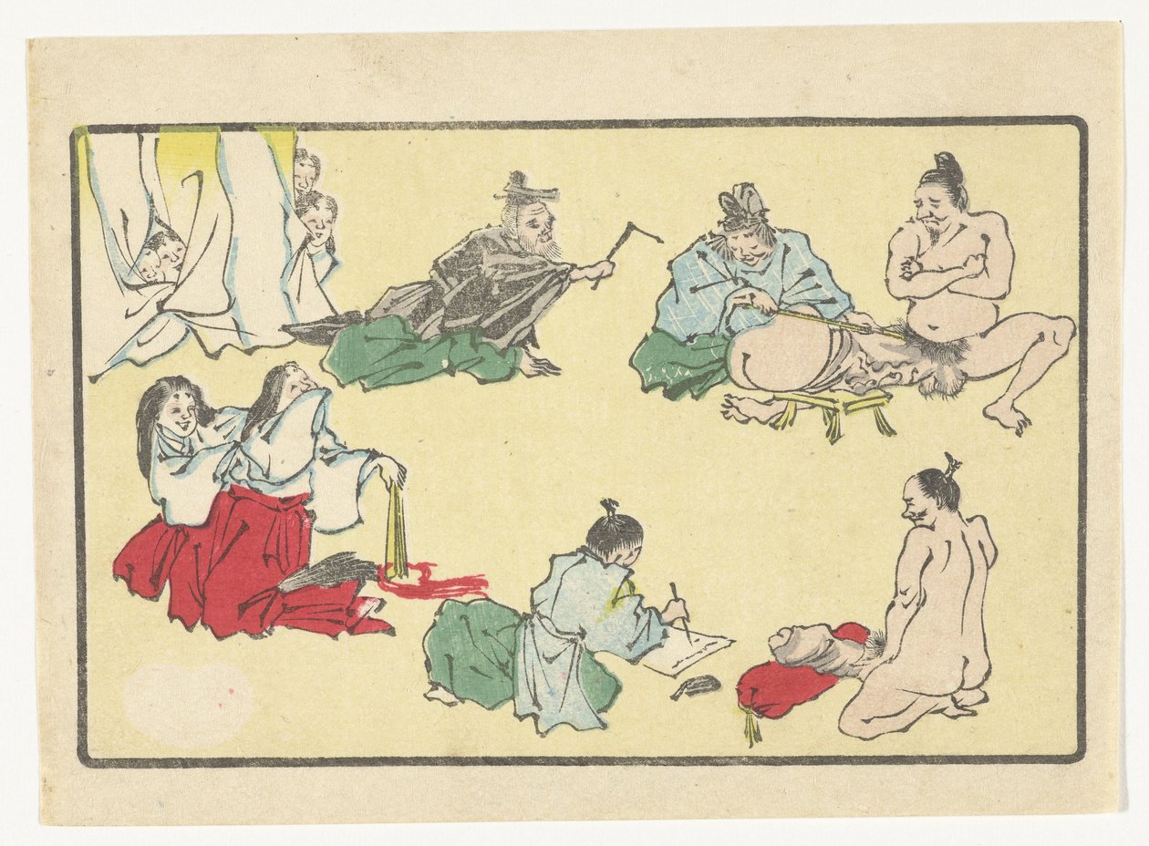 penis målinger The Big Tail (serietitel) af Kawanabe Kyosai
