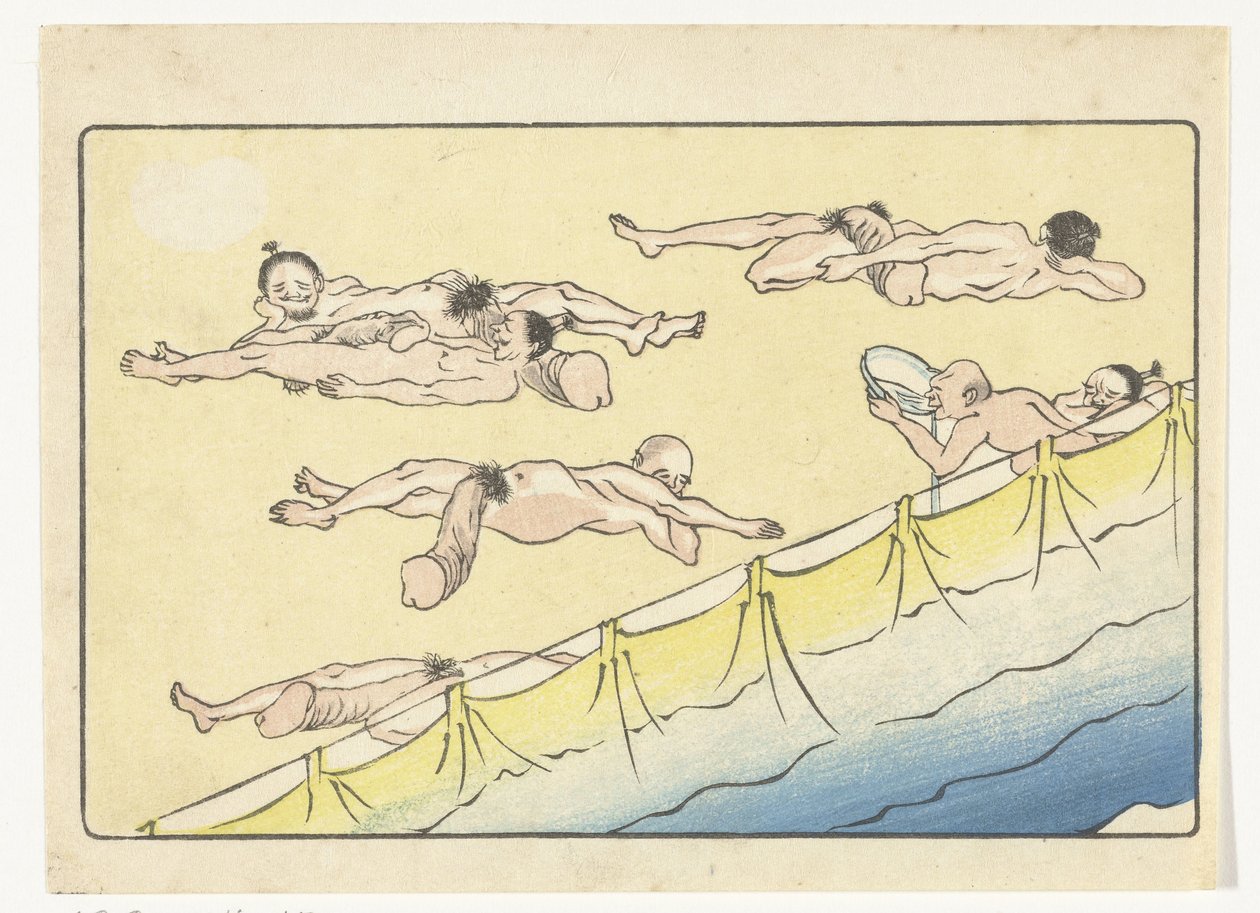 hvilende mænd The Big Tail (serietitel) af Kawanabe Kyosai