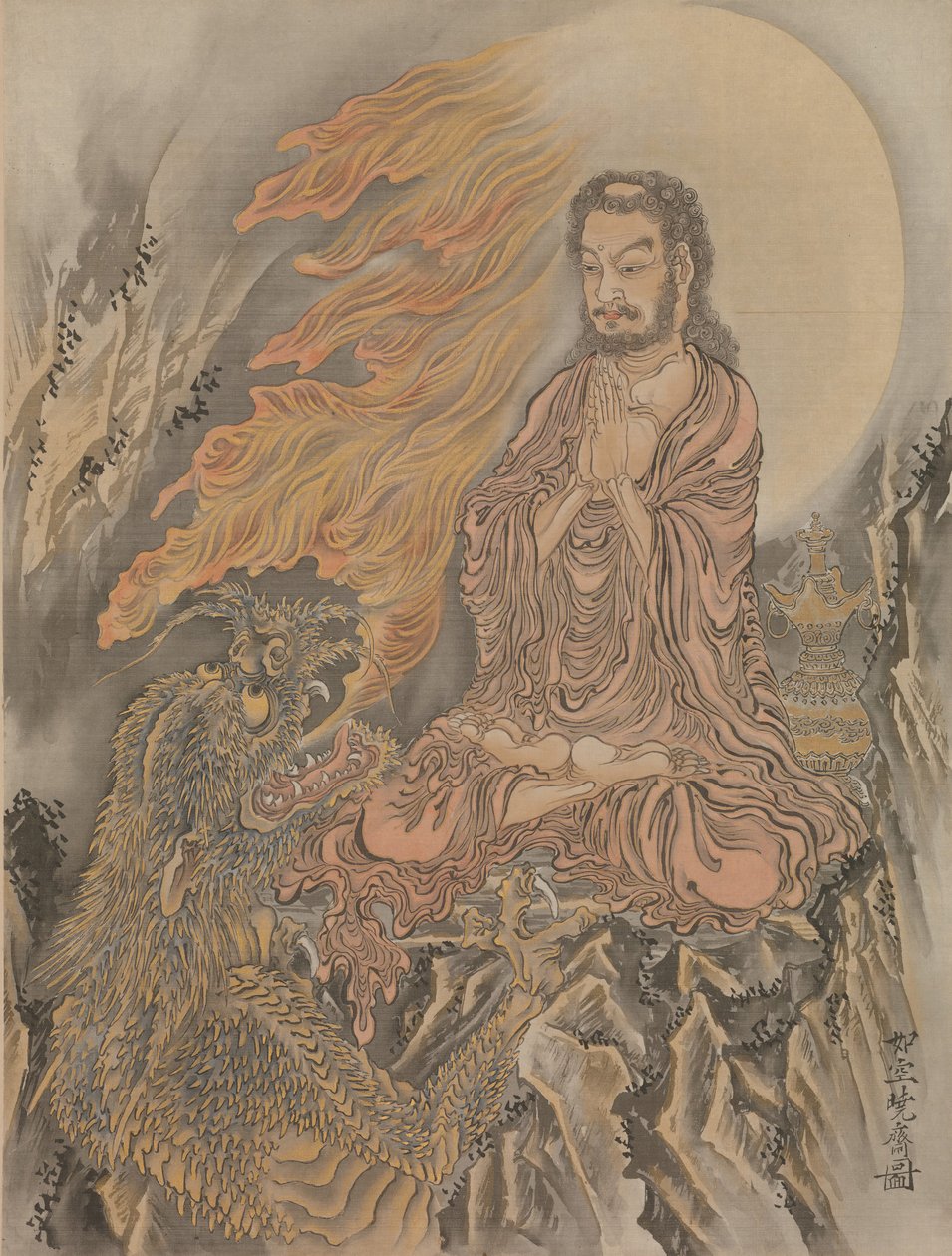 Er det en sesam person i en erobre skov g-te i en person cam? 1888. af Kawanabe Kyosai