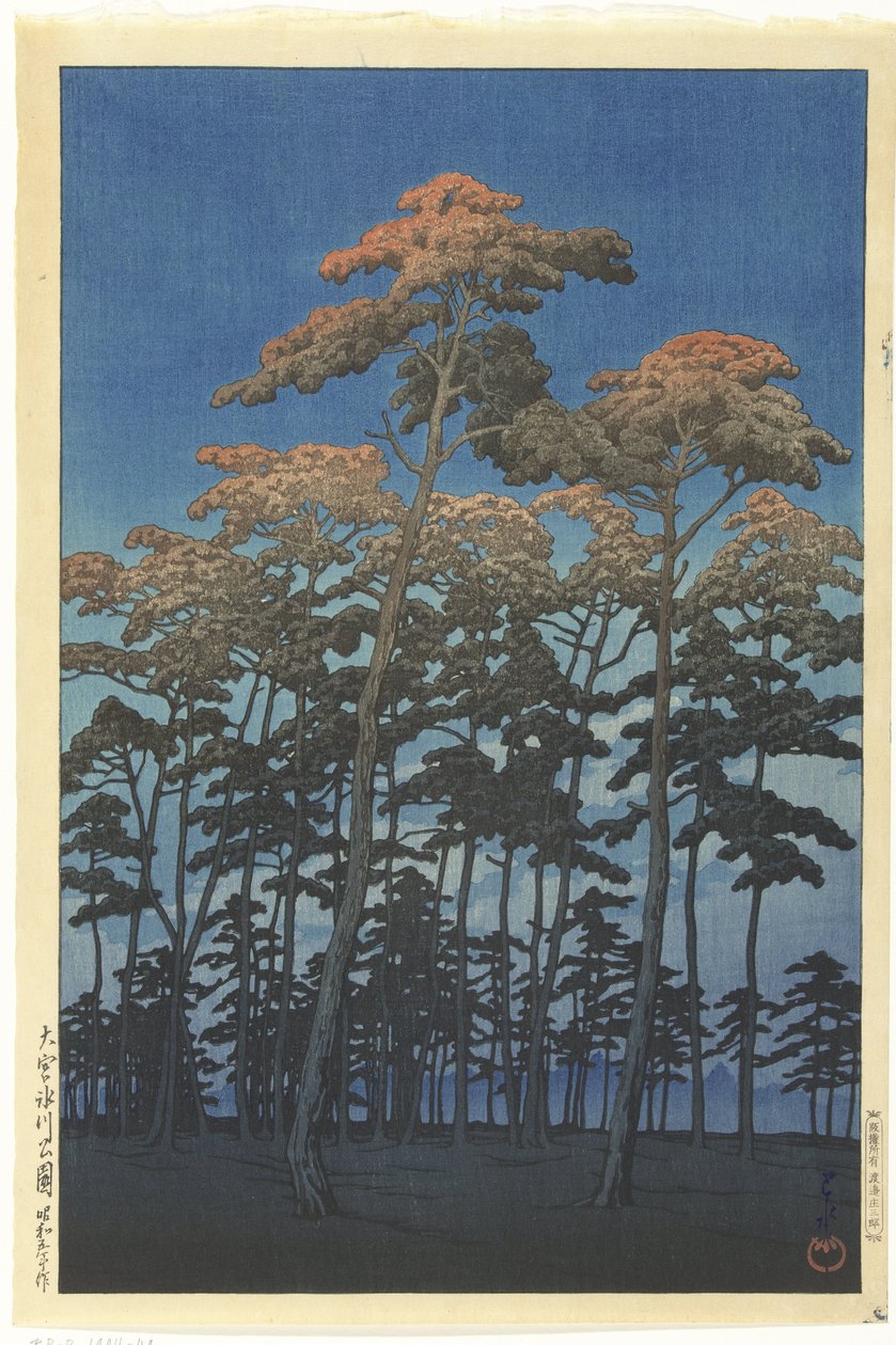 Hikawa Park-medlem Omiya af Kawase Hasui