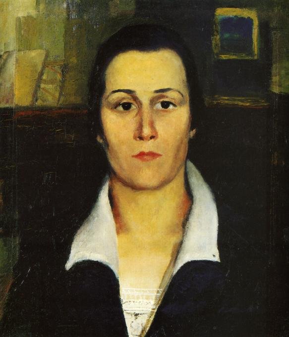 Portræt af en kvinde af Kazimir Severinovich Malevich