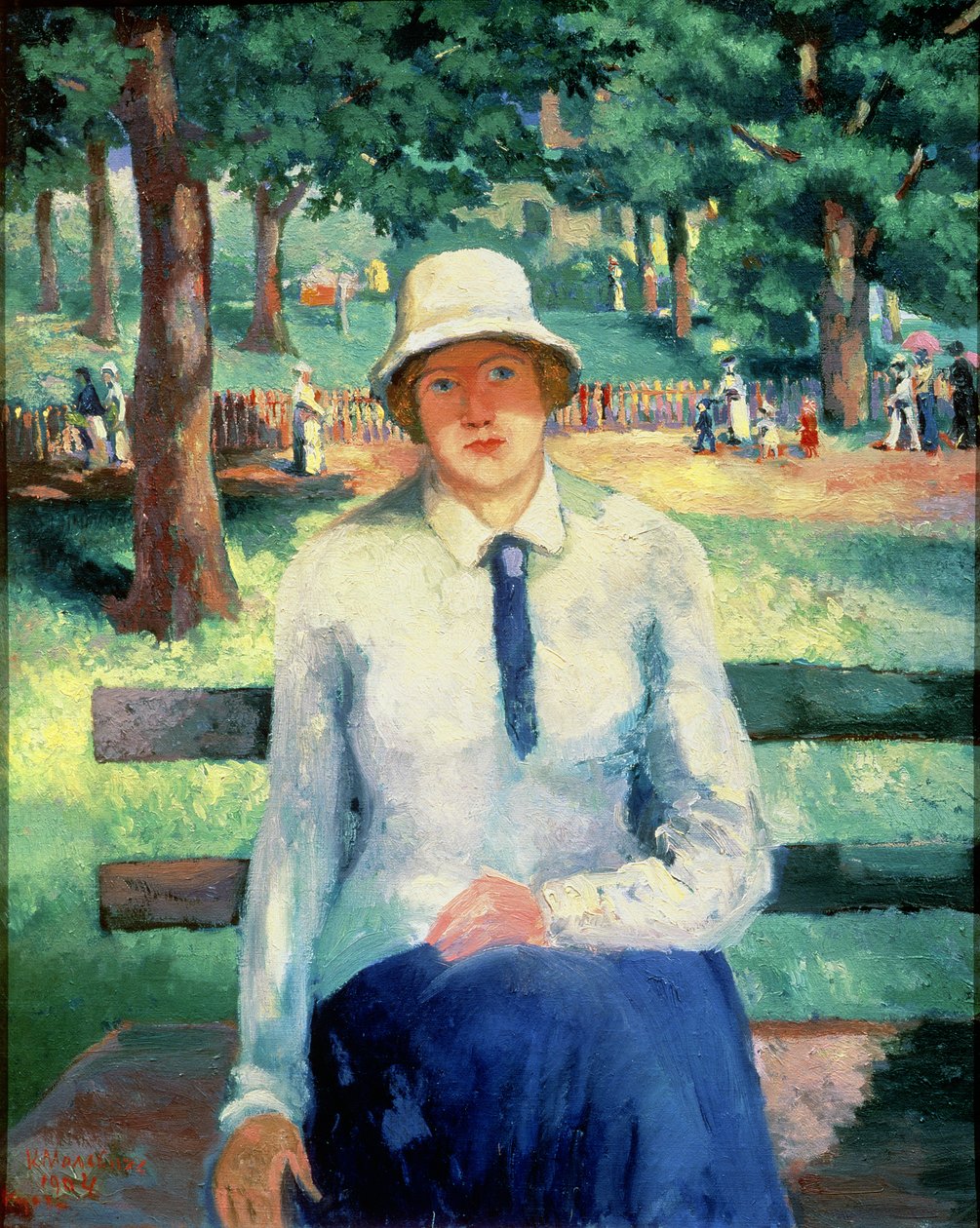 Pige uden arbejde, 1918-19 af Kazimir Severinovich Malevich