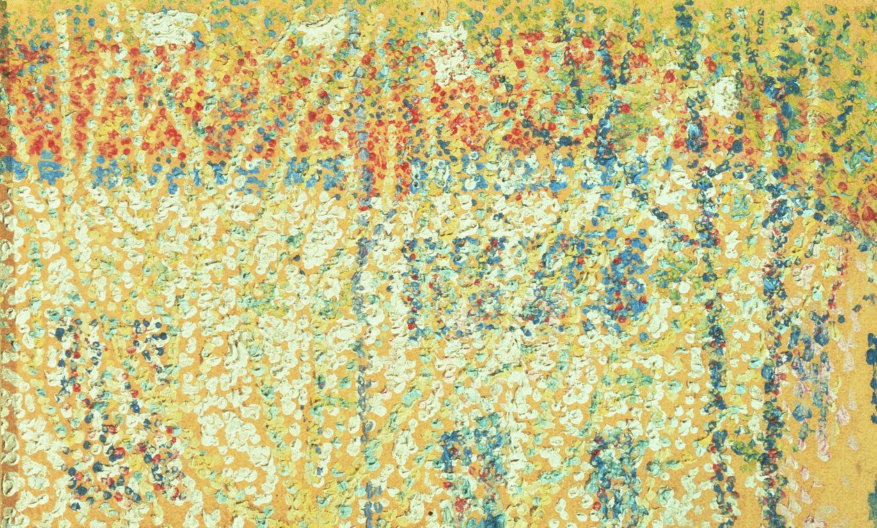 Landskab, 1906-08 (olie på pap) af Kazimir Severinovich Malevich