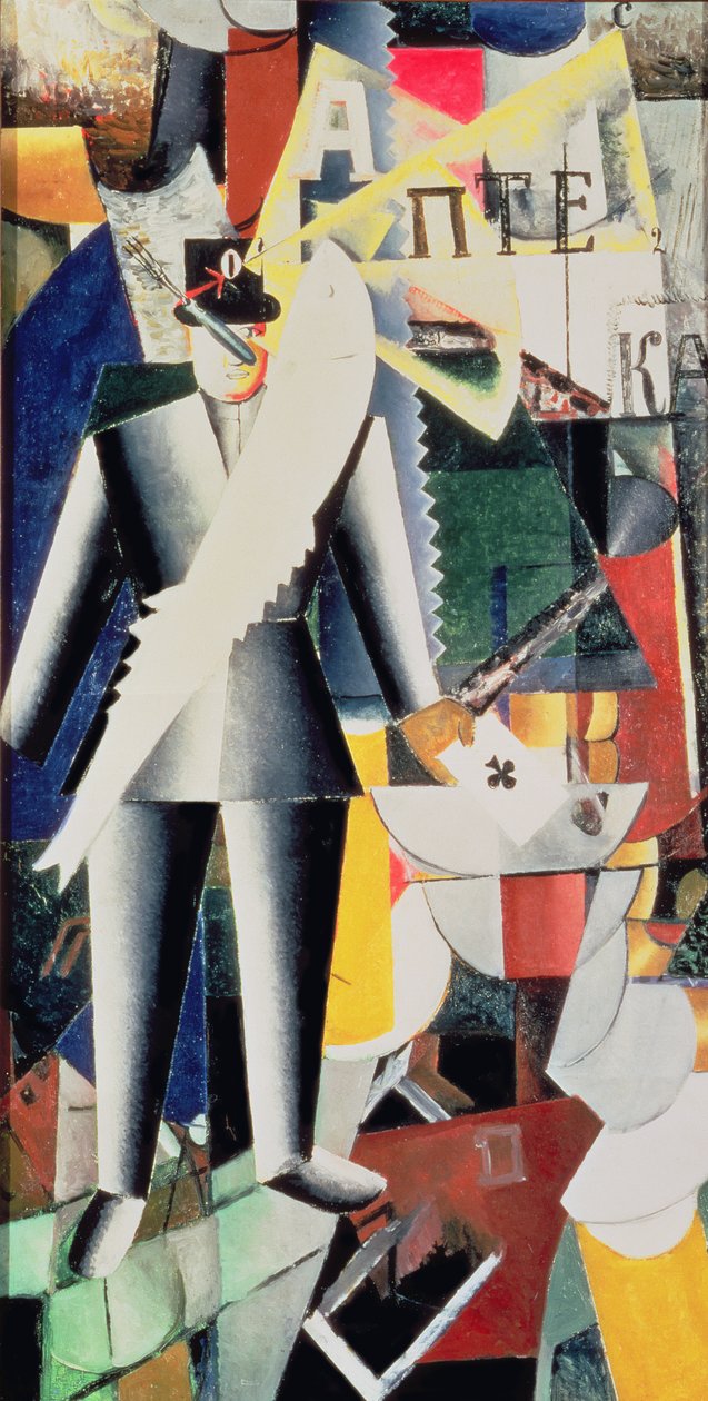 The Aviator, 1914 af Kazimir Severinovich Malevich
