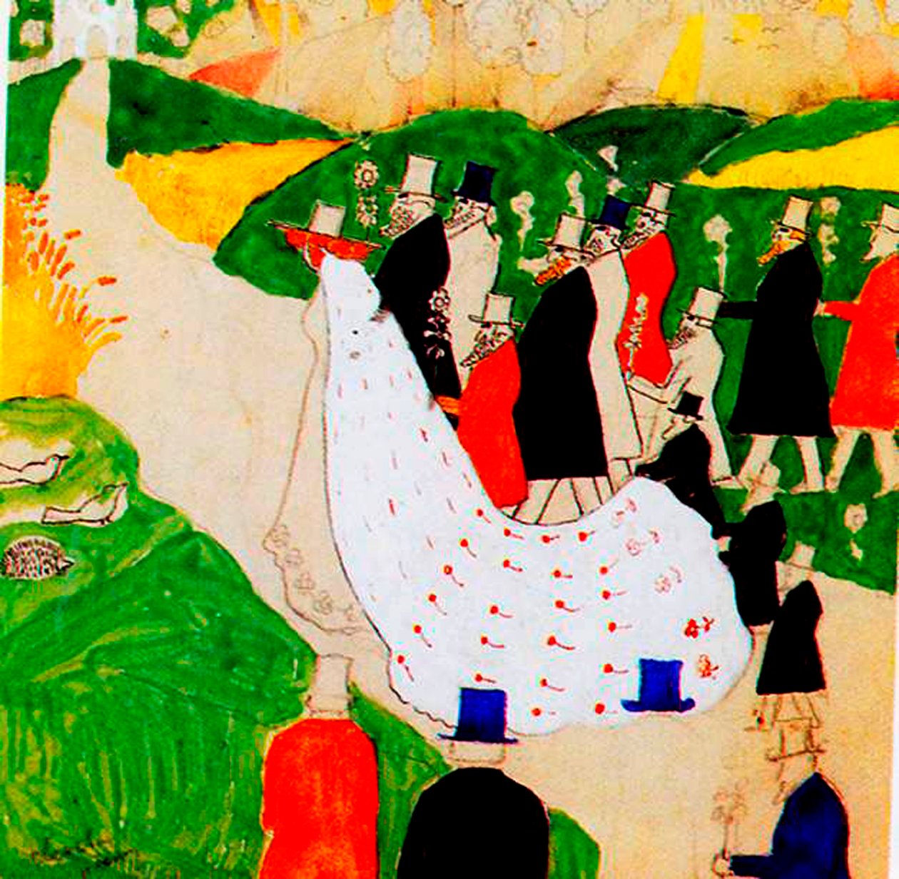 Brylluppet, 1907 af Kazimir Severinovich Malevich