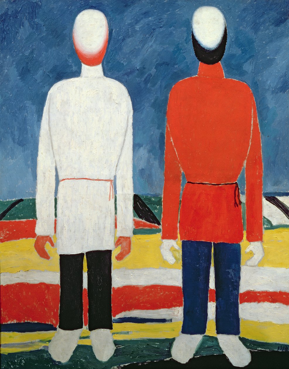 To maskuline skikkelser, 1928-32 af Kazimir Severinovich Malevich