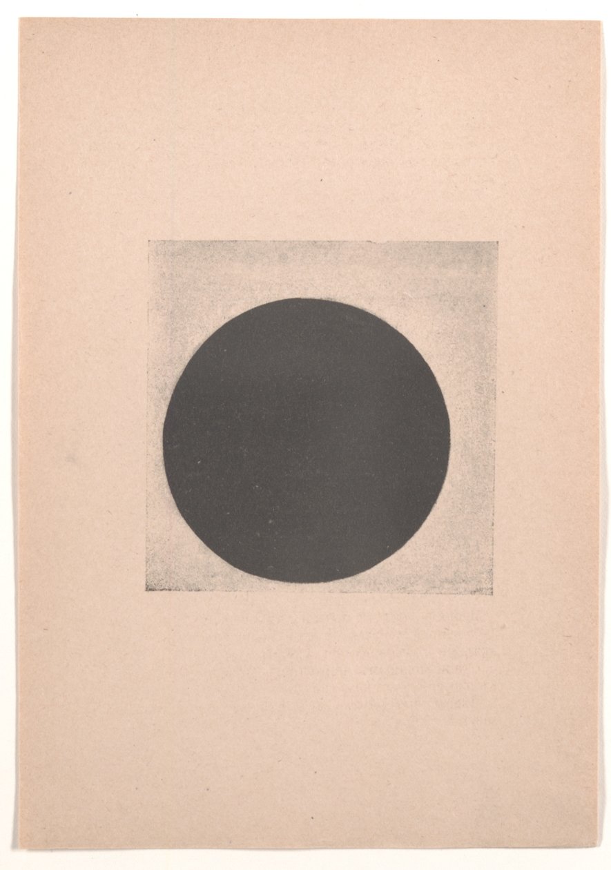 Black Circle for "Fra kubisme og futurisme til suprematisme: En ny realisme i maleriet" af Kazimir Severinovich Malevich