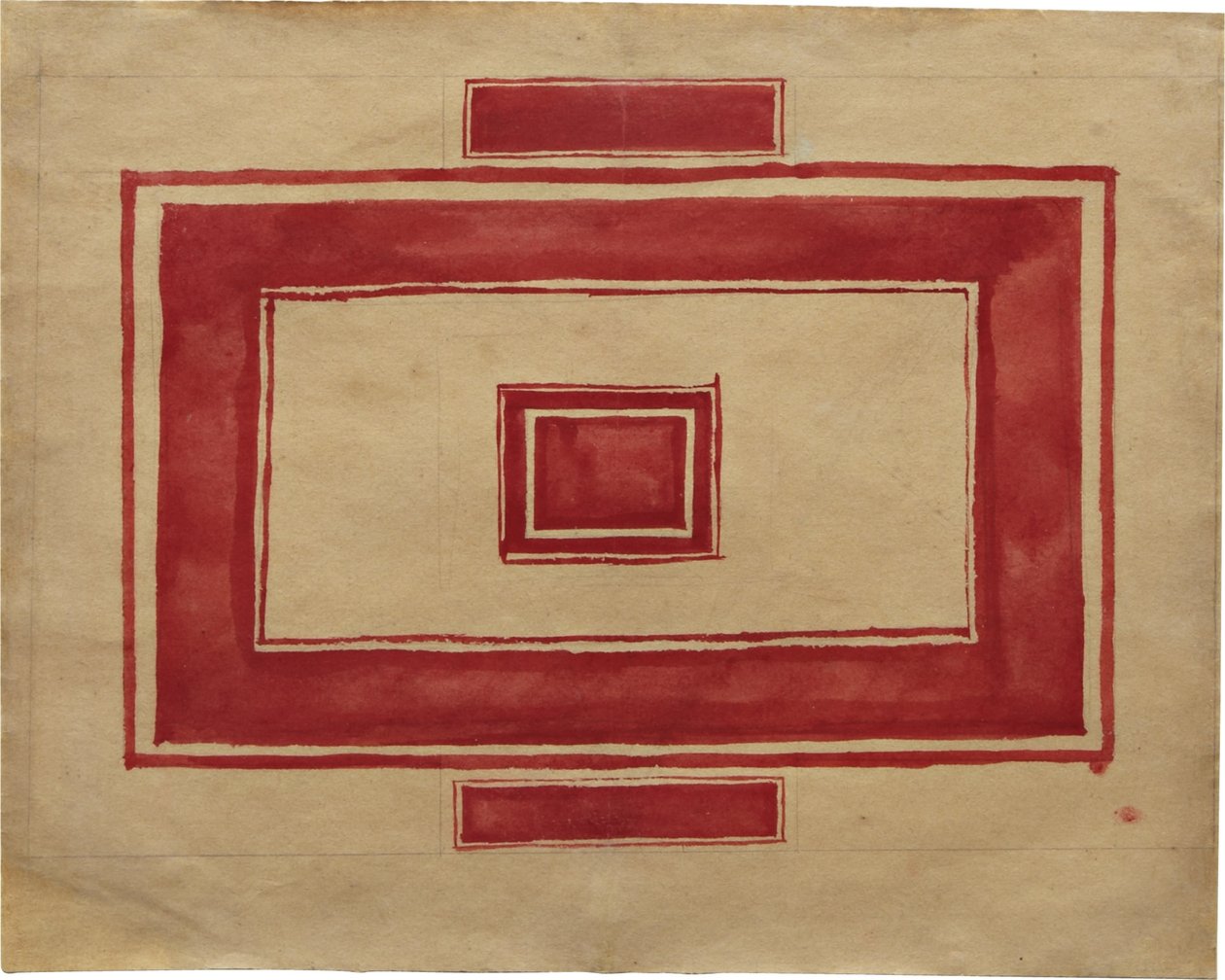 Loftsplan for Det Røde Teater, Leningrad af Kazimir Severinovich Malevich