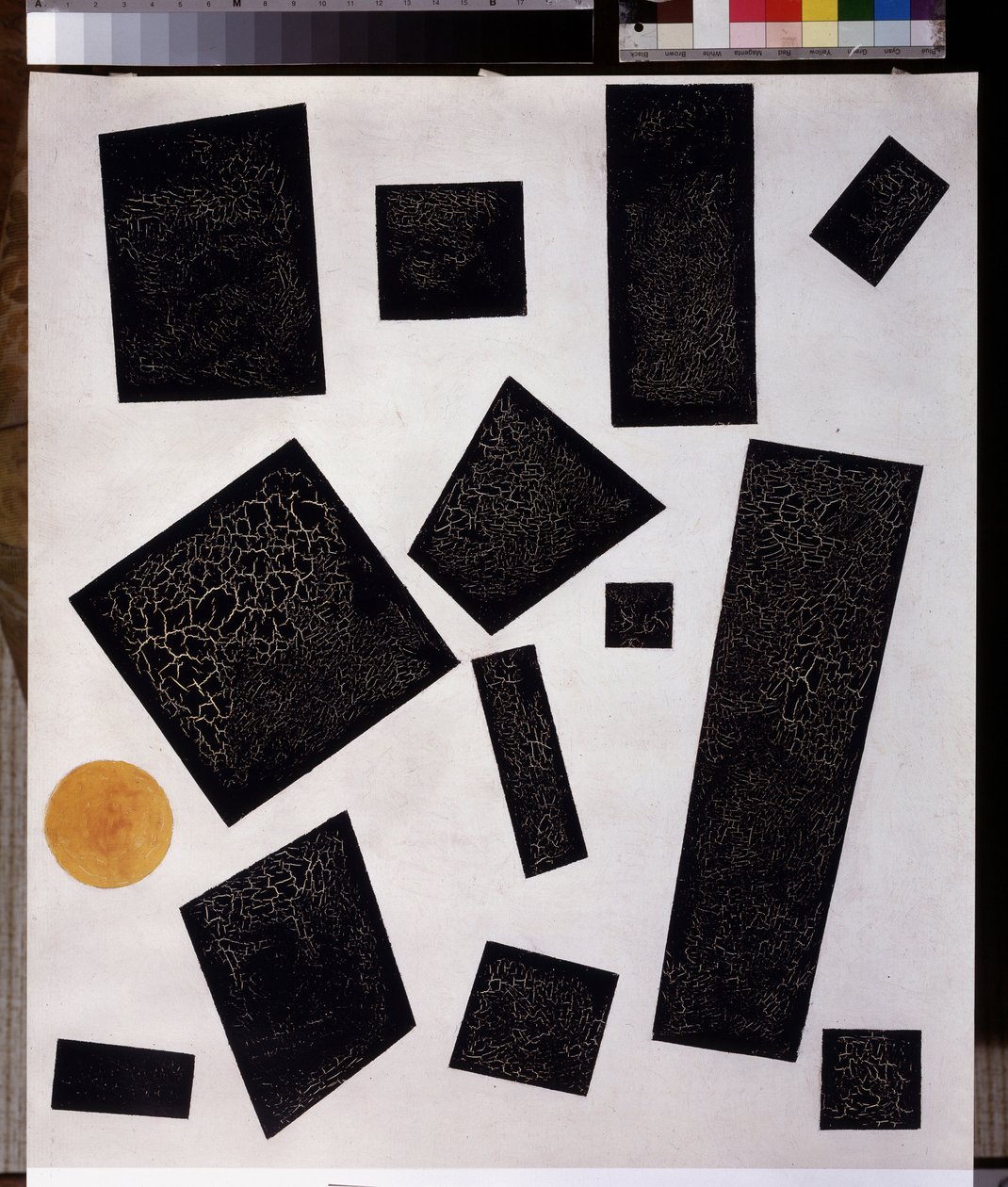 Sammensætning af suprematisme. 1915 (olie på lærred) af Kazimir Severinovich Malevich