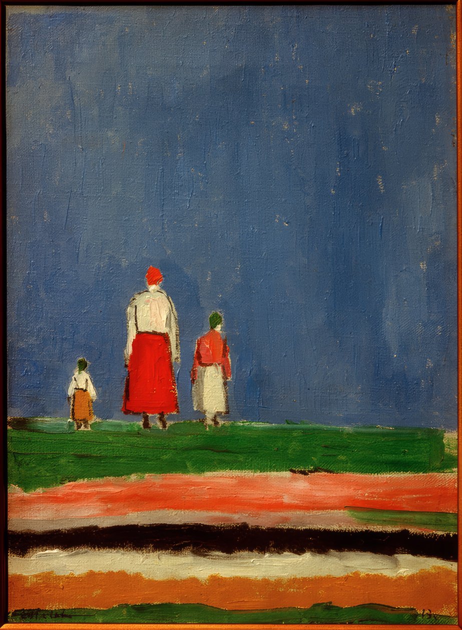 Tre figurer, 1928 af Kazimir Severinovich Malevich