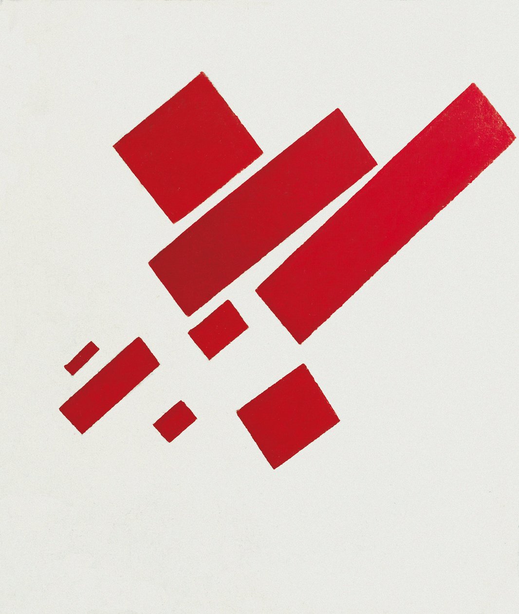 Otte røde rektangler. Maleri af Kazimir Severinovich Malevich (Malevich, Malevic) (1878-1935) af Kazimir Severinovich Malevich