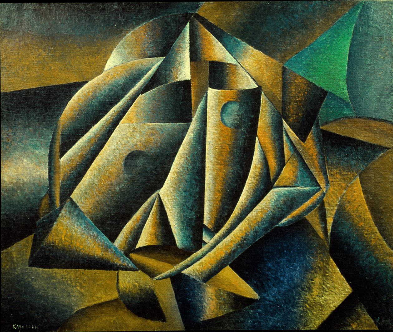 Overhoved for en bondepige, 1912-13 af Kazimir Severinovich Malevich