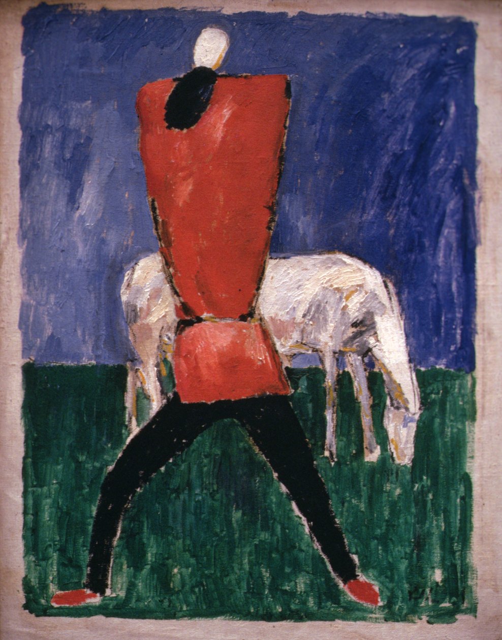 Mand og Hest af Kazimir Severinovich Malevich