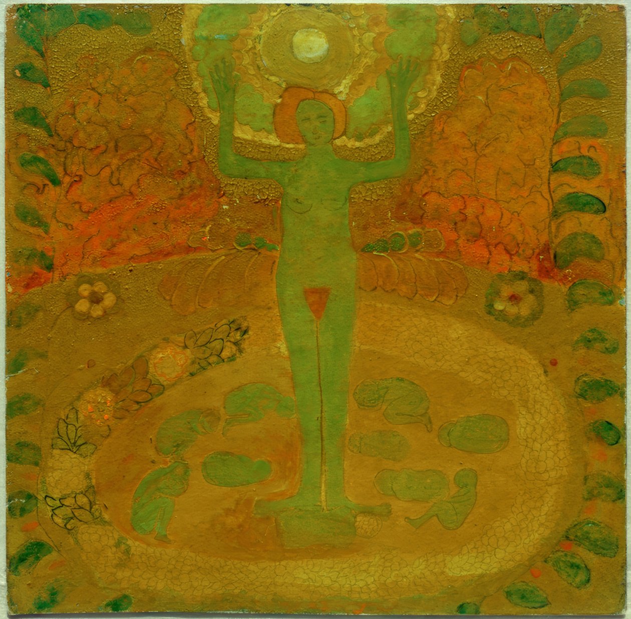 Nøgen med hævede hænder af Kazimir Severinovich Malevich