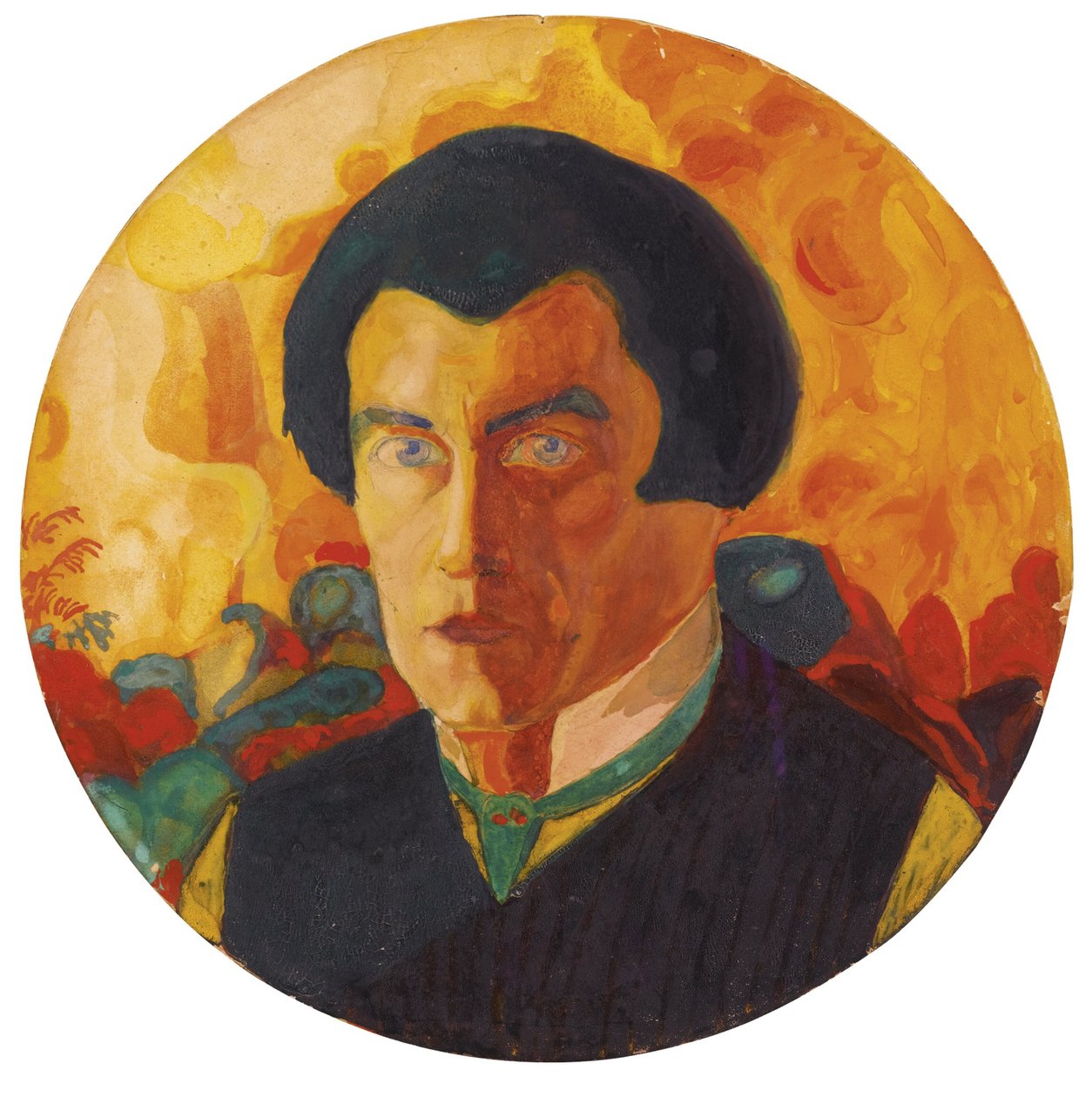 Selvportræt 1908-1910 - maleri af Kasimir Severinovich Malevich (Malevich, Malevic) (1878-1935), af Kazimir Severinovich Malevich
