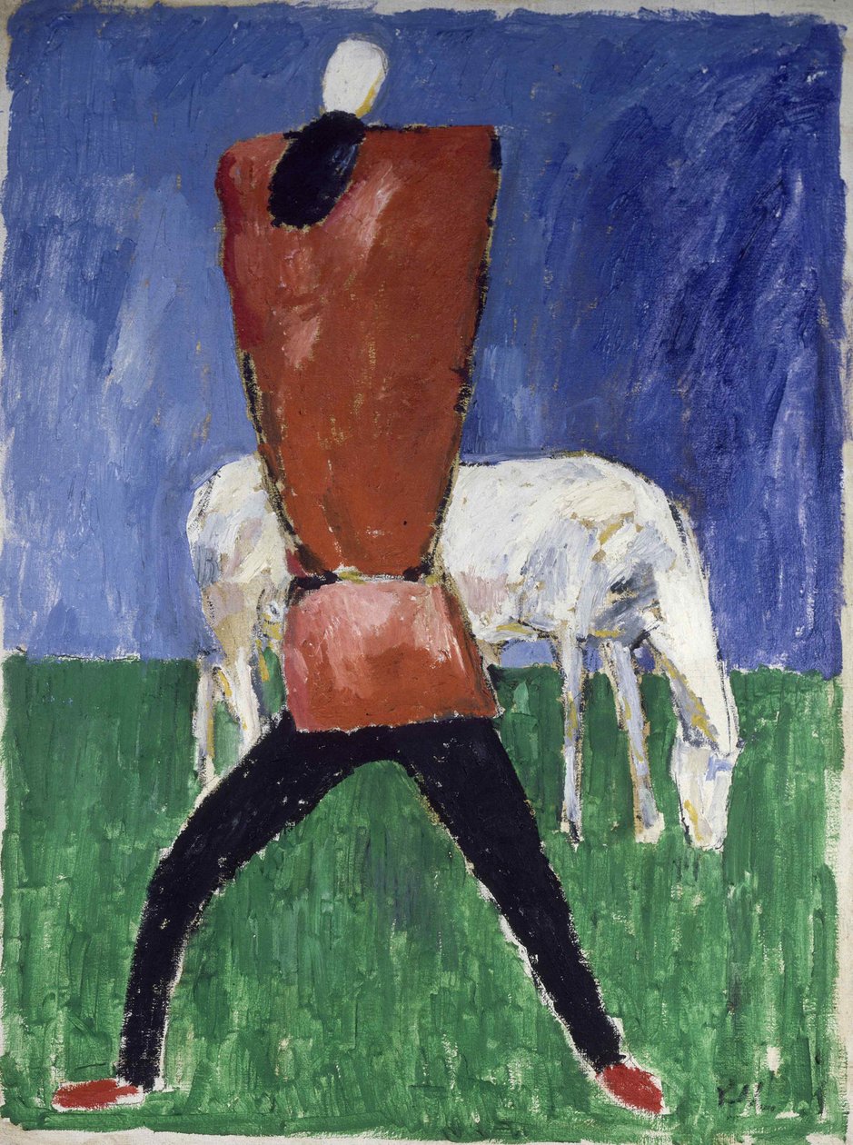 Den hvide hest mand og hest, 1930-1931. af Kazimir Severinovich Malevich