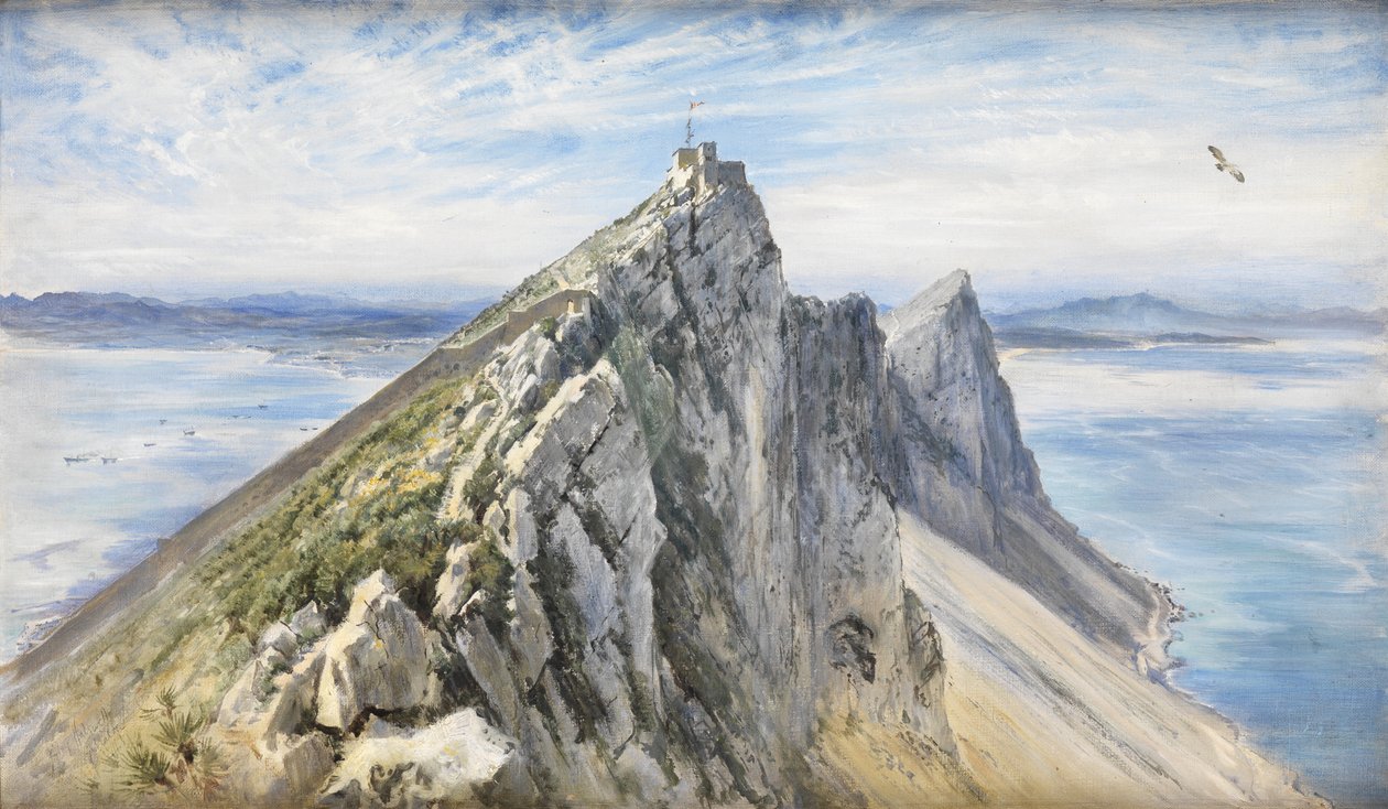 Gibraltar, fra den spanske kyst af Keeley Halswelle